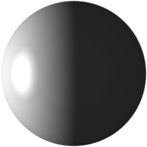 smooth gray sphere with light from side